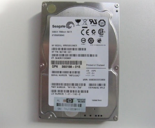 Hdd Sff Sata 500Gb 7.2K 3G Seagate Hp