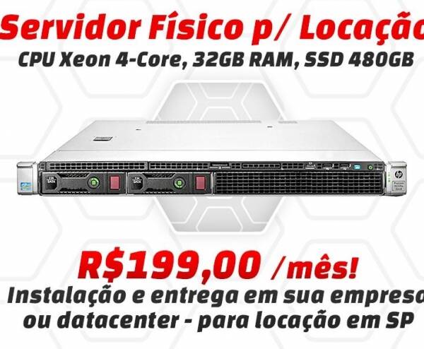 Servidor Físico - Xeon quad core, 32GB RAM, 2 SSD 480GB